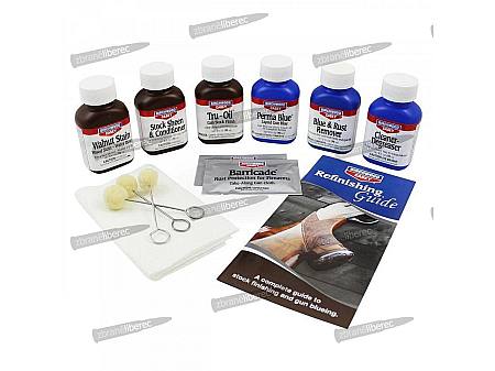 BIRCHWOOD CASEY Deluxe Perma Blue Liquid Gun Blue & Tru-Oil Gun Stock Finish Kit, sada pro černění a renovaci pažeb
